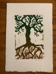 "Tree of Life" Relief Print by Adrien Dawson