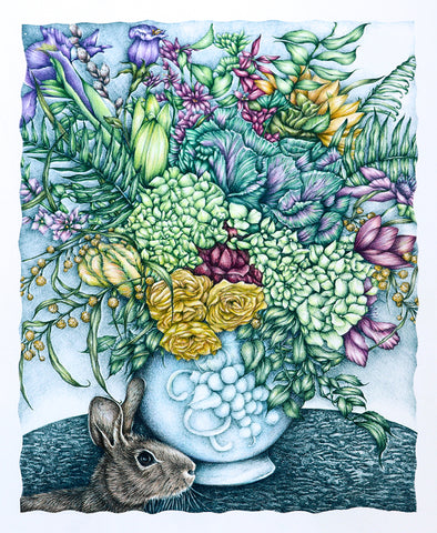 "Treasures from the Secret Garden" Giclee Print by Carol Moore