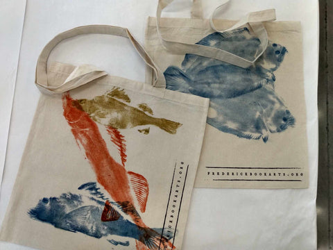Grand Opening Fish Print on Tote Bag