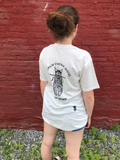 Please Scream Inside Your Heart Front and Back Designs - Cicada Gildan T-Shirts in White