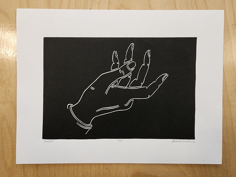 "Hand II" Relief Print by Corrine Wilson