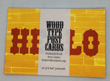 Wood Type Printed Postcards from Bowerbox Press