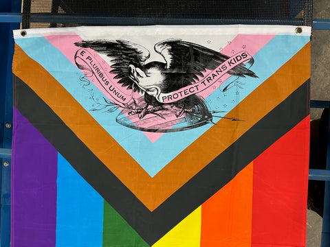 "Protect Trans Kids Eagle"© Pride Progress Flag