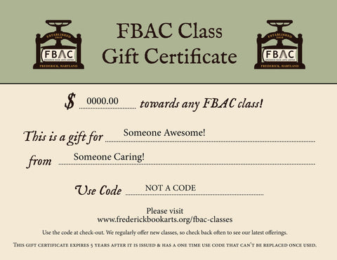 Class Gift Certificate