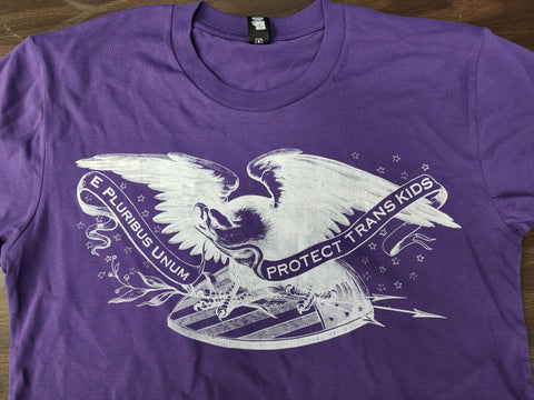 "Protect Trans Kids Eagle"© Purple Shirt